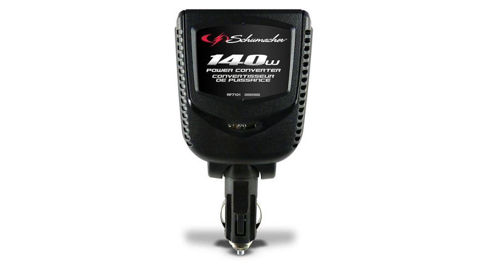 Schumacher Power Inverter, 140W, Black, 2 Year MFG Warranty, SCM-00028