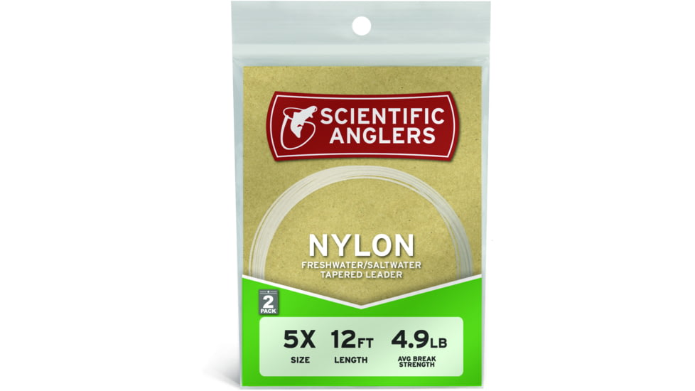 Scientific Anglers Bass Nylon Leaders 9in 2 Pack 10lb, 112178