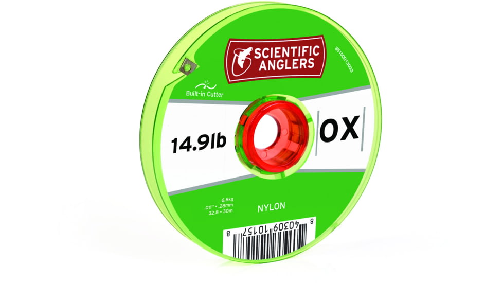 Scientific Anglers Nylon Tippet Interlocking Spool w/Cutter 6X Clear 30 Meters, 115339