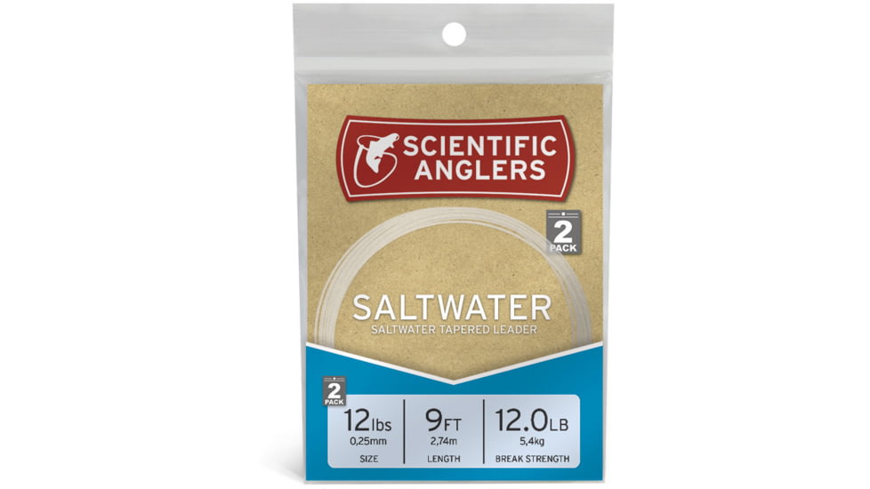 Scientific Anglers Saltwater Nylon Leaders 9in 2 Pack 16lb, 113229