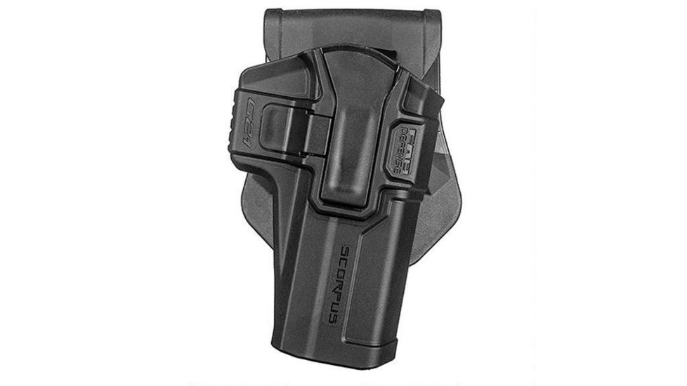 Scorpus M1 Level 1 Retention OWB Belt/Paddle Holster, Glock 21, Ambidextrous Hand, Black, SC-G21SB
