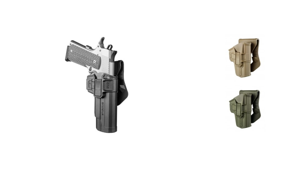 Scorpus M1 Holster w/Level 2 Retention, Black, Flat Dark Earth, OD Green