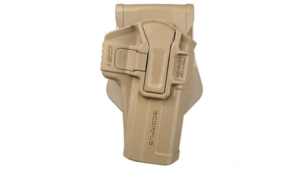 Scorpus M1 Level 1 Retention OWB Belt/Paddle Holster, Glock 20, Right Hand, Flat Dark Earth, SC-G21ST
