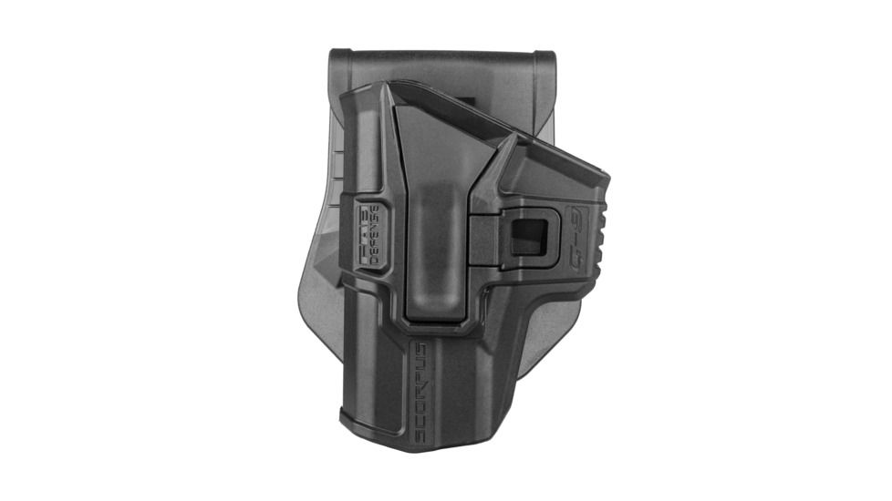 FAB Defense Scorpus M1 Level 1 Retention OWB Belt/Paddle Holster, Glock 19, Left Hand, Black, sc-g9slhb