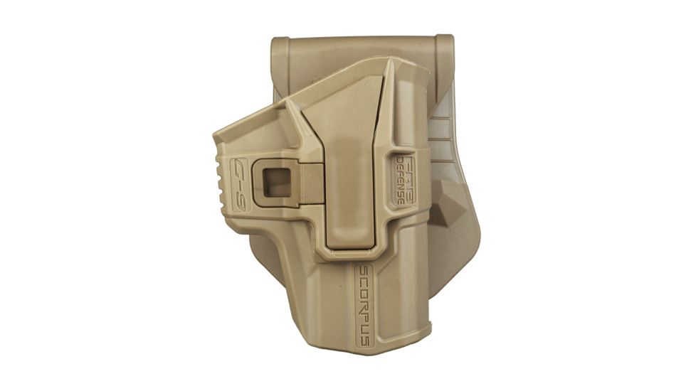 FAB Defense Scorpus M1 Level 1 Retention OWB Belt/Paddle Holster, Glock 19, Right Hand, Flat Dark Earth, sc-g9st