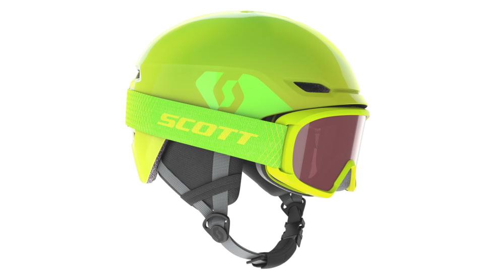 SCOTT Combo Keeper 2 Plus w/ Witty - Junior, High Viz Green, Small, 2879796633006