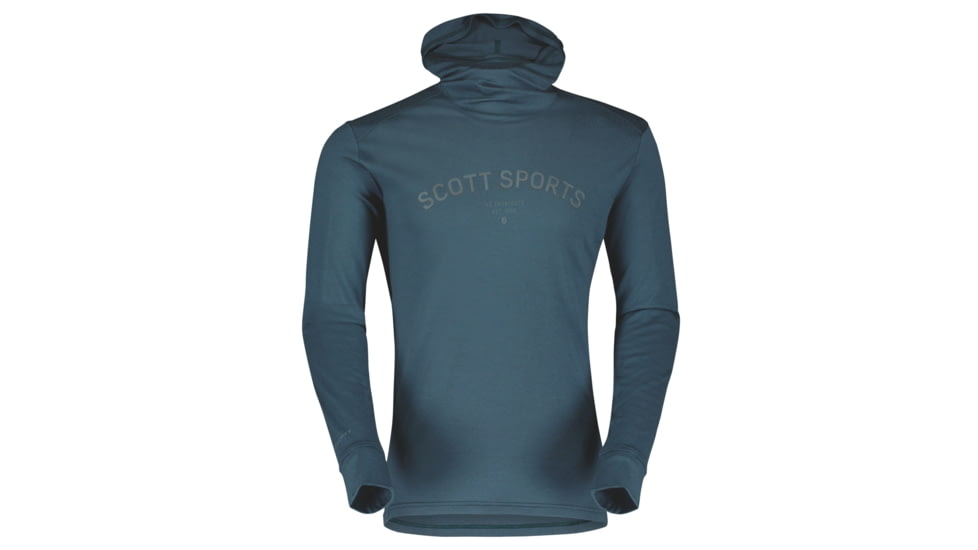 SCOTT Defined Merino L/SL Hoody - Mens, Aruba Green, Small, 2837967334006