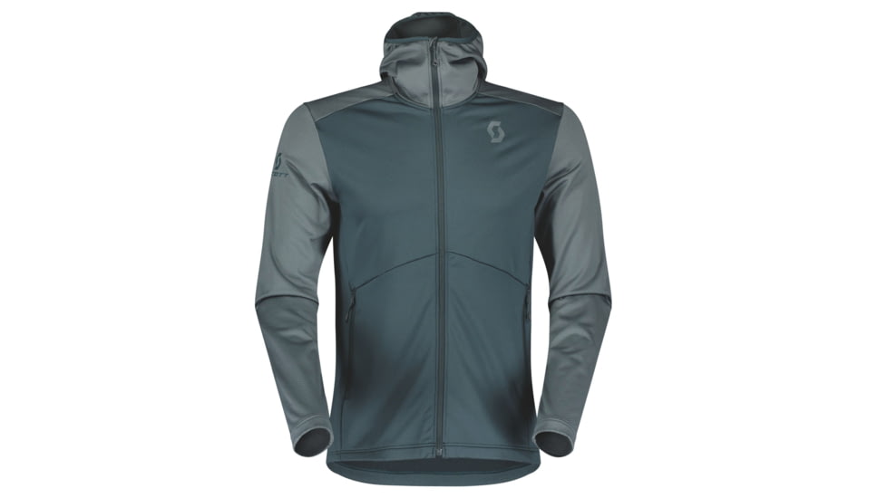 SCOTT Defined Tech Hoody Jacket - Mens, Grey Green/Aruba Green, Large, 2918107372008