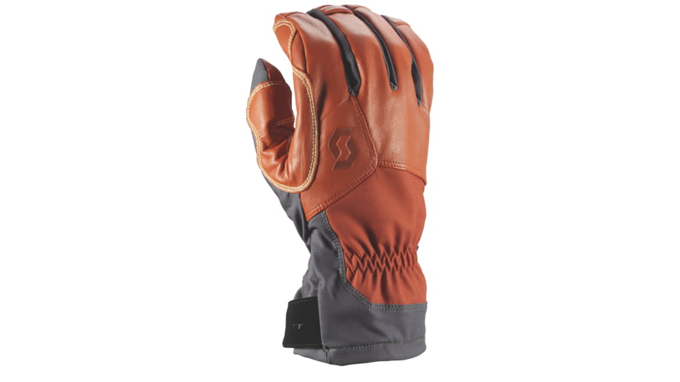 SCOTT Explorair Tech Gloves, Dark Grey/Burnt Orange, Medium, 2444425237007