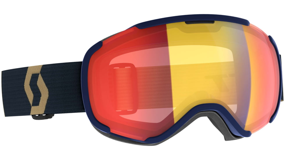 SCOTT Faze II LS Goggle, Dark Blue/Light Grey/Light Sensitive Red Chrome, 2718156765341
