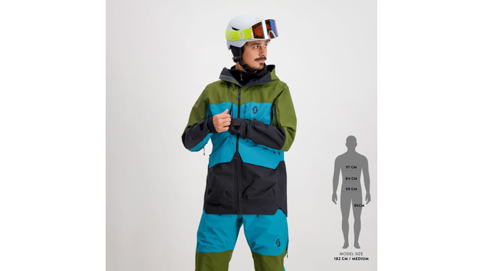SCOTT Line Chaser GTX 3L Jacket - Mens, Fir Green/Winter Green, Large, 2918467392008