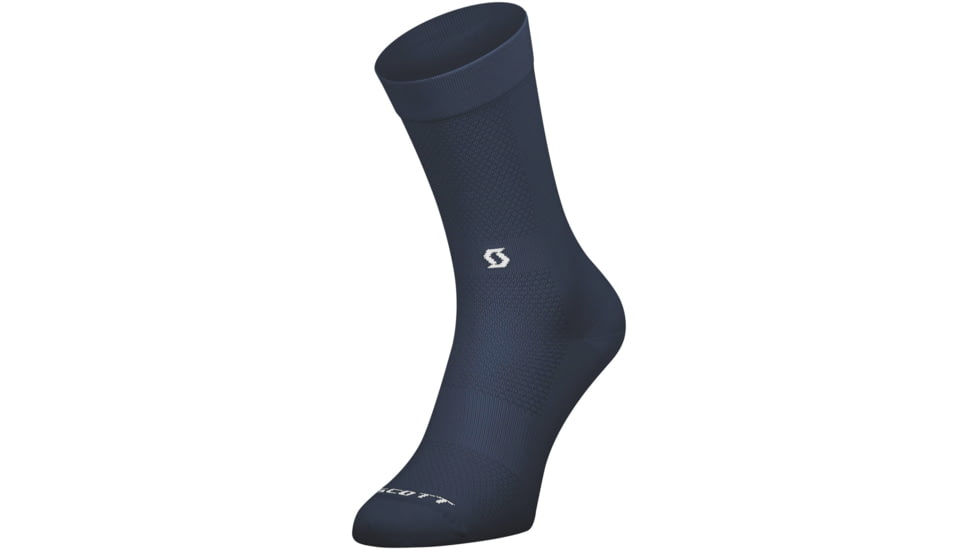 SCOTT Performance No Shortcuts Crew Socks, Midnight Blue/White, Small, 2812286857046-S