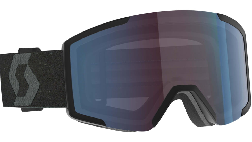 SCOTT Shield Goggle, Mineral Black/Enhancer Blue Chrome, 2778377413347