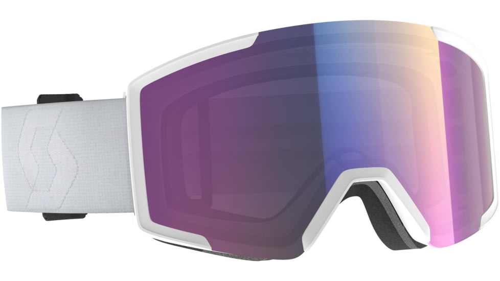 SCOTT Shield Goggle, Mineral White/Enhancer Teal Chrome, 2778377414315