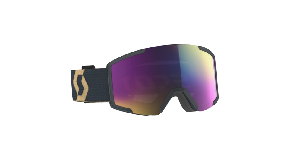 SCOTT Shield Goggle, Team Beige/Aspen Blue/Enhancer Teal Chrome, 2778377066315