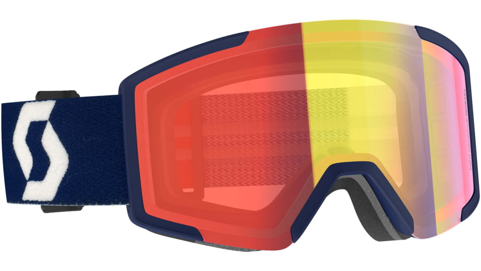 SCOTT Shield LS Goggle, Retro Blue/Light Sensitive Red Chrome, 2778367409341