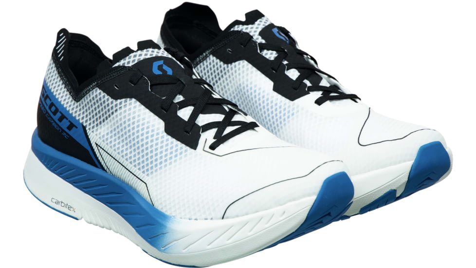 SCOTT Speed Carbon RC Shoes - Mens, White/Storm Blue, 11, 2878287199450-11