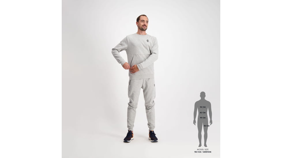 SCOTT Tech Crewneck Sweater - Mens, Grey Melange, Small, 4032871920006