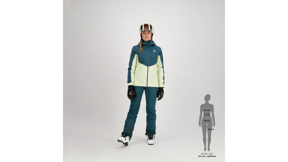 SCOTT Ultimate Dryo Jacket - Womens, Aruba Green/Pale Yellow, Large, 2837697337009