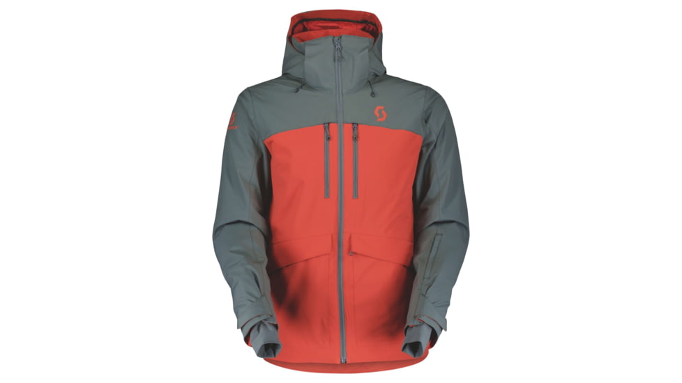 SCOTT Ultimate Dryo Jacket - Mens, Grey Green/Magma Red, Medium, 2837567396007
