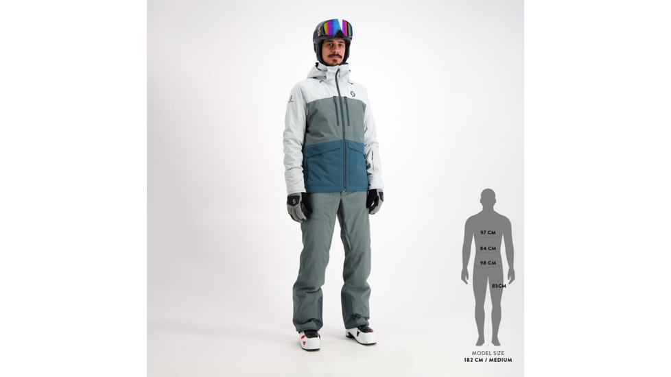 SCOTT Ultimate Dryo Jacket - Mens, Light Grey/Grey Green, Extra Large, 2837567393009