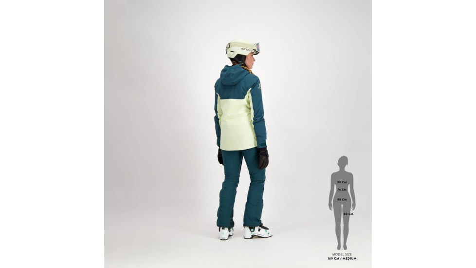 SCOTT Ultimate Dryo Jacket - Womens, Aruba Green/Pale Yellow, Large, 2837697337009