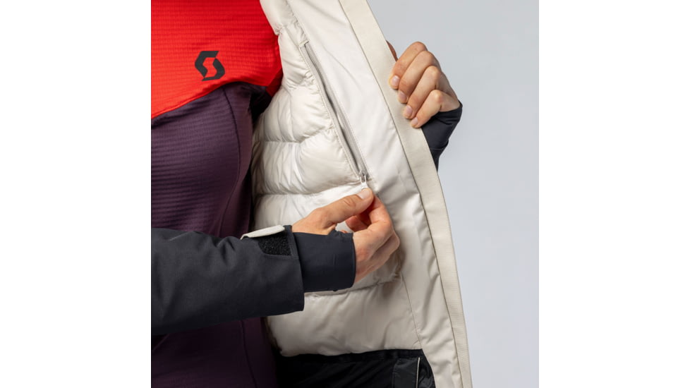 SCOTT Ultimate Dryo Tech Jacket - Womens, Dust White/Black, Large, 4199047681012