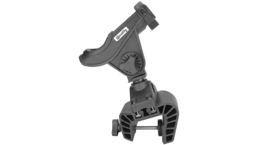 Scotty Baitcaster Rod Holder w/449 Clamp Mount, Black 620894