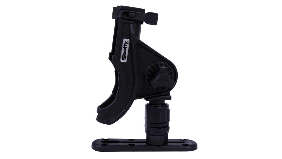 Scotty 282 Baitcaster/Spinning Rod Holder and Track Combo, Black, 0282-BK