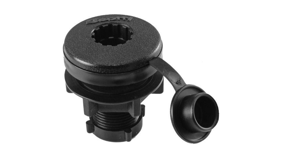 Scotty 444 Compact Threaded Deck Mount, Black, 0444-BK