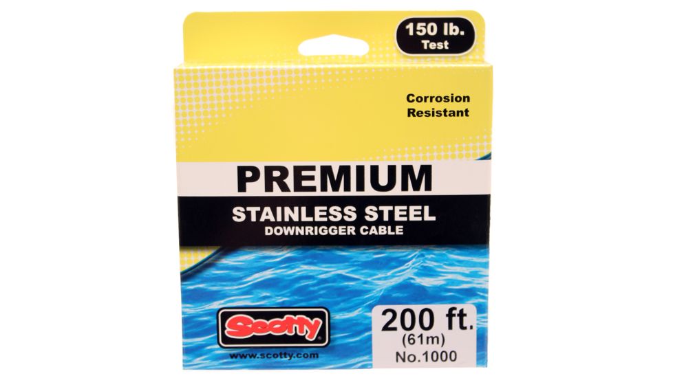 Scotty 1000 Stainless Downrigger Cable, 200ft, 150lb, 1000