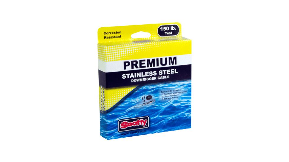 Scotty Stainless Downrigger Cable, 200ft, 150#, New Condition SCT-1000