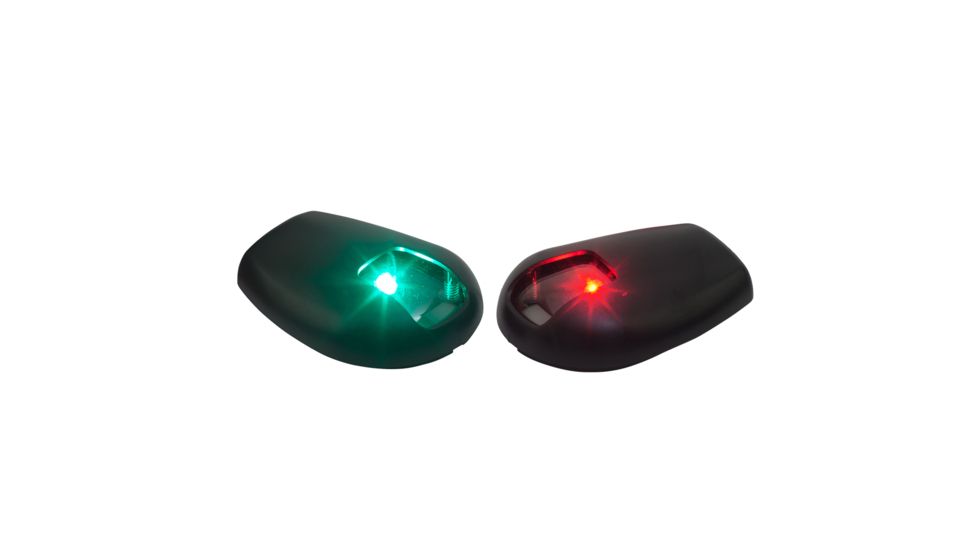 Sea-Dog Side Mount LED Navigation Port / Starboard Lights, 1 NM, Black, 400078-1