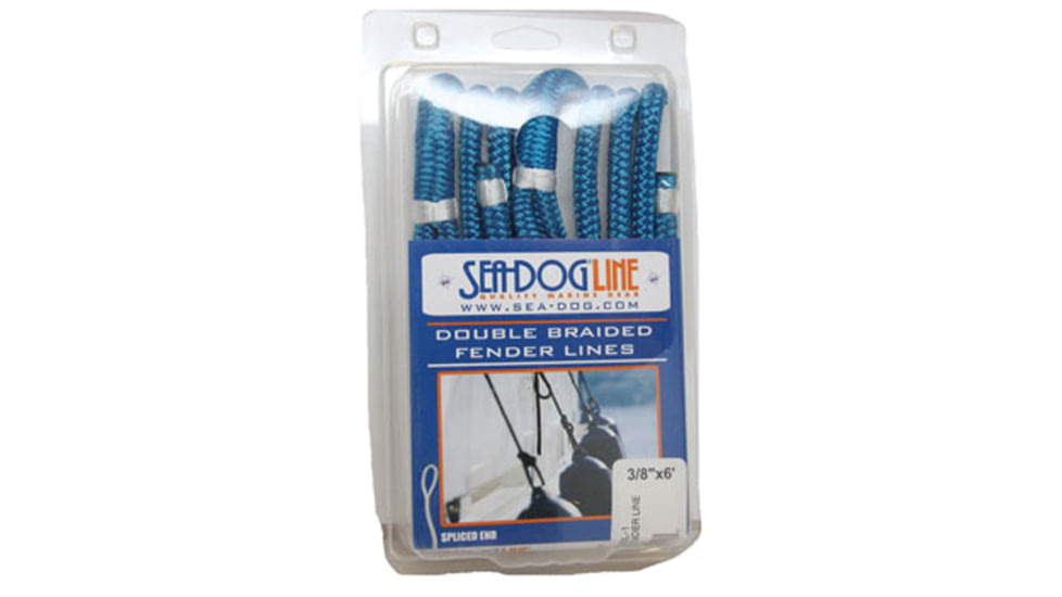 Sea-Dog Double Braided Fender Line - 1/4in x 6, White, 302106006WH-1