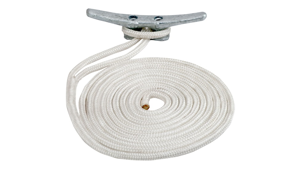 Sea-Dog Double Braided Nylon Dock Line - 3/4in x 35ft - White, 302119035WH-1