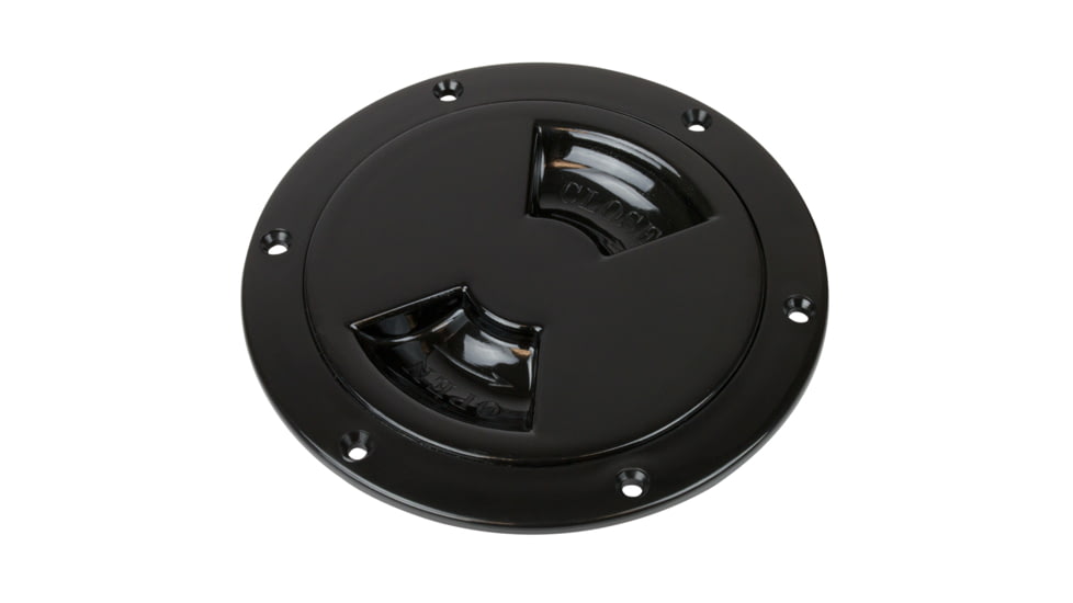 Sea-Dog Quarter-Turn Smooth Deck Plate w/Internal Collar - Black - 5&quot; 77455