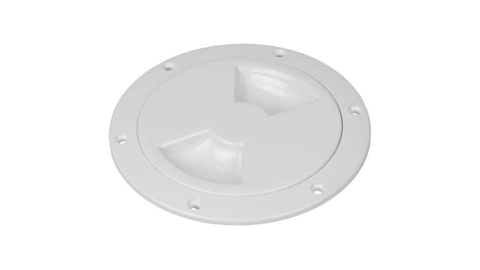 Sea-Dog Quarter-Turn Smooth Deck Plate w/Internal Collar - White - 8&quot; 77461