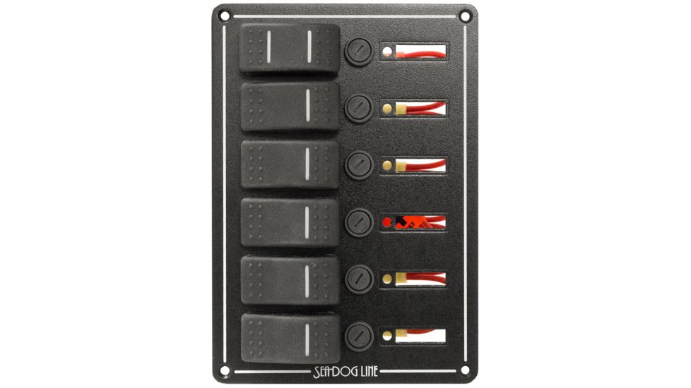 Sea-Dog Rocker Switch Panel - 6 Circuit 79244