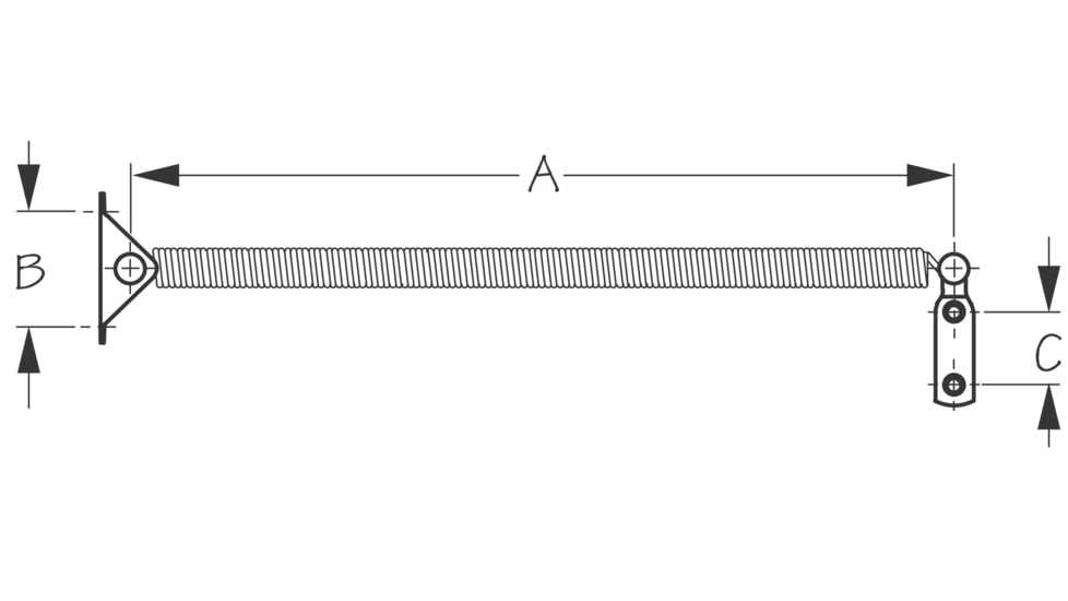 Sea-Dog Sea Dog Stainless Steel Hatch Spring 8 3/4 With Internal Cable, 321650-1