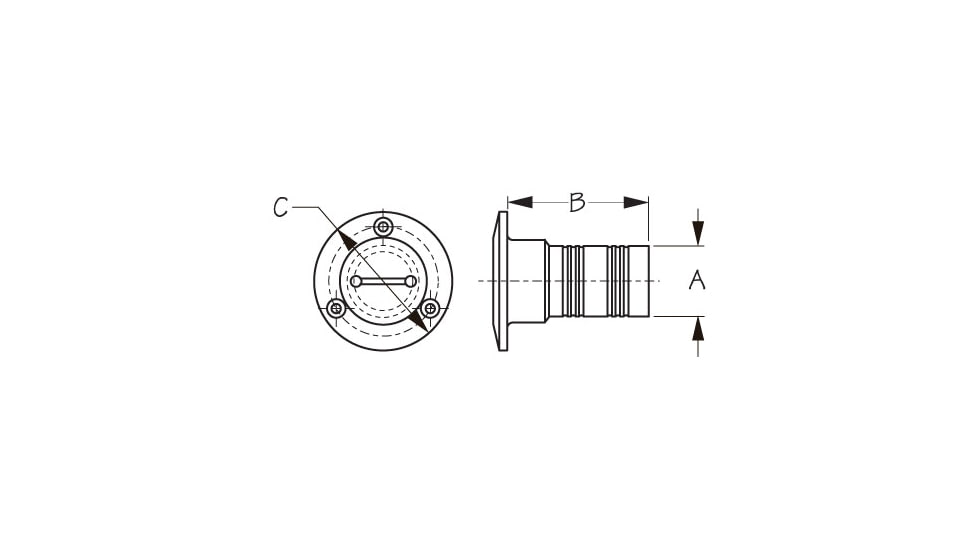 Sea-Dog Sea Dog Stainless Steel Hose Deck Fill 1 1/2in.Hose Gas, 351320-1
