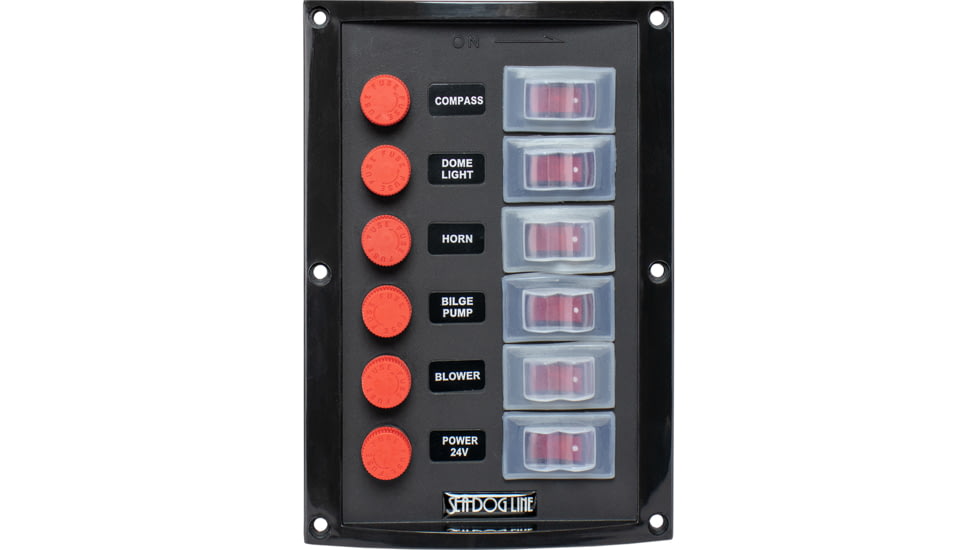 Sea-Dog Splash Guard Switch Panel Vertical - 6 Switch 79029