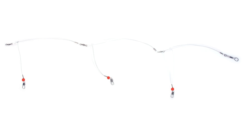 Sea Striker 3-Drop Mono Bottom Rig Red Beads 25 Ring w/UPC, 3B-UPC