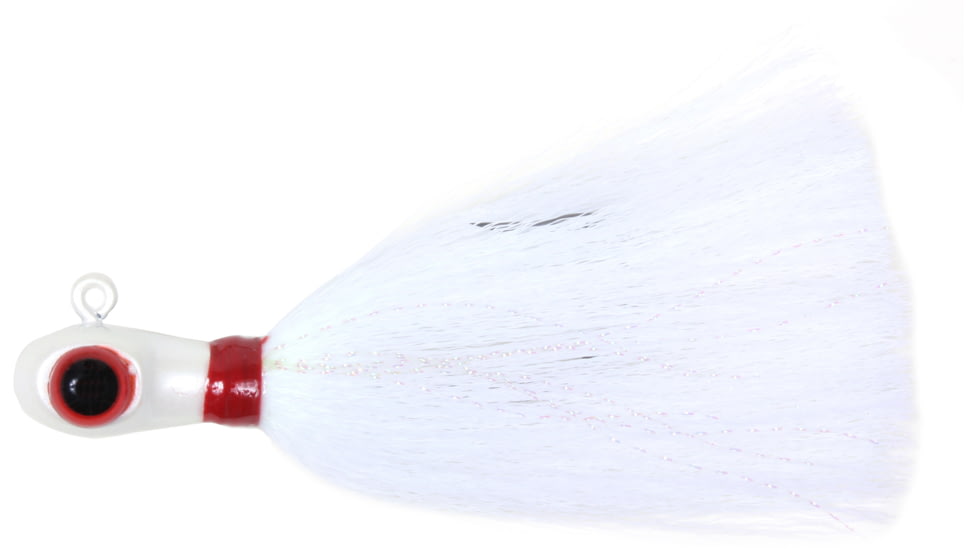 Sea Striker Bugeye Jig, 3 oz, White Head/White Tail, Mylar, SSCJ3-WW