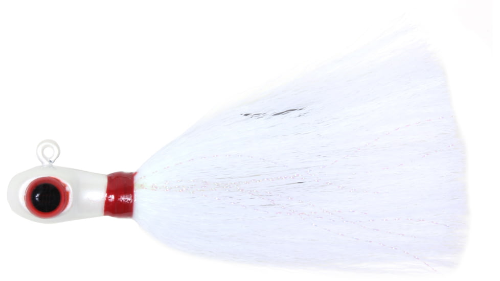 Sea Striker Bugeye Jig, 6 oz, White Head/White Tail, Mylar, SSCJ6-WW