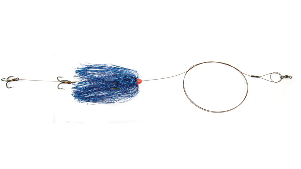 Sea Striker Carolina Live Bait King Rig Coated Wire, 2/0 Nose Hook, 2-4X #4 Trebles Blue Duster, DLBR-BL