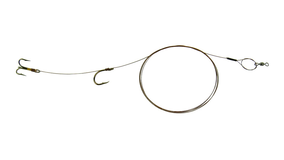 Sea Striker Carolina Live Bait King Rig Coated Wire, 2/0 Nose Hook 4X #4 Treble, LBR