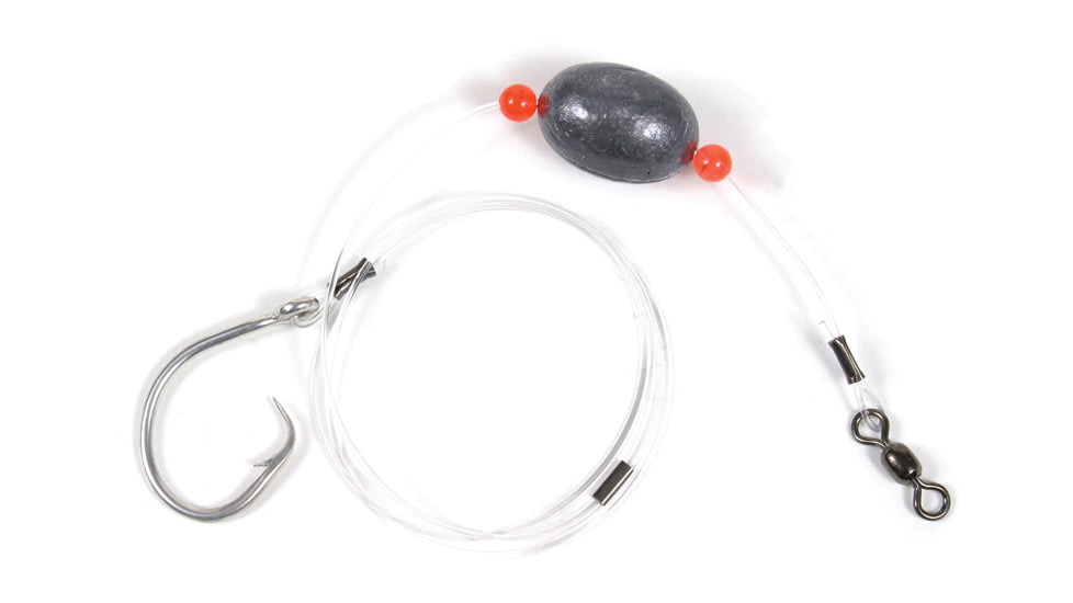 Sea Striker Circle Hook Snapper Grouper Rig 6 oz Egg Lead 30" 150 Lb Mono Sz 13/0 CIrcle Hook, GRCH6