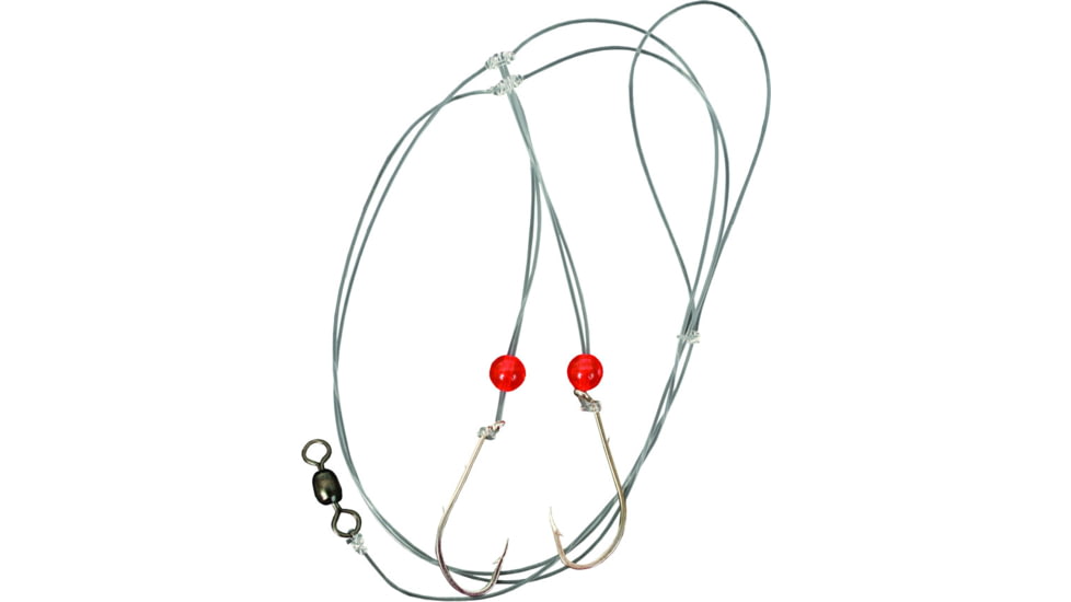 Sea Striker Croaker Rig, #2 Nickel Bait Holder Hooks, Red Beads, CR2