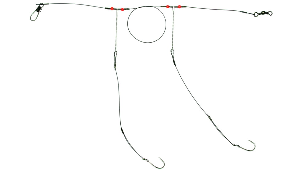 Sea Striker Drum Rig 1040HD Wire Rig, 60lb Wire Snelled Hooks, w/92553 5/0 Hooks, PDR50-1PK