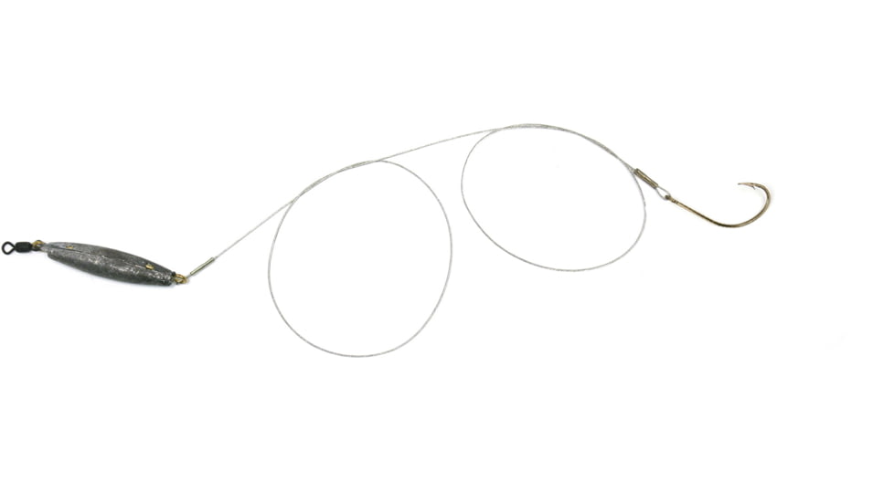 Sea Striker Flounder/Fluke Rig No Float, 30 Lb Coated Wire, Plain Hook, F3